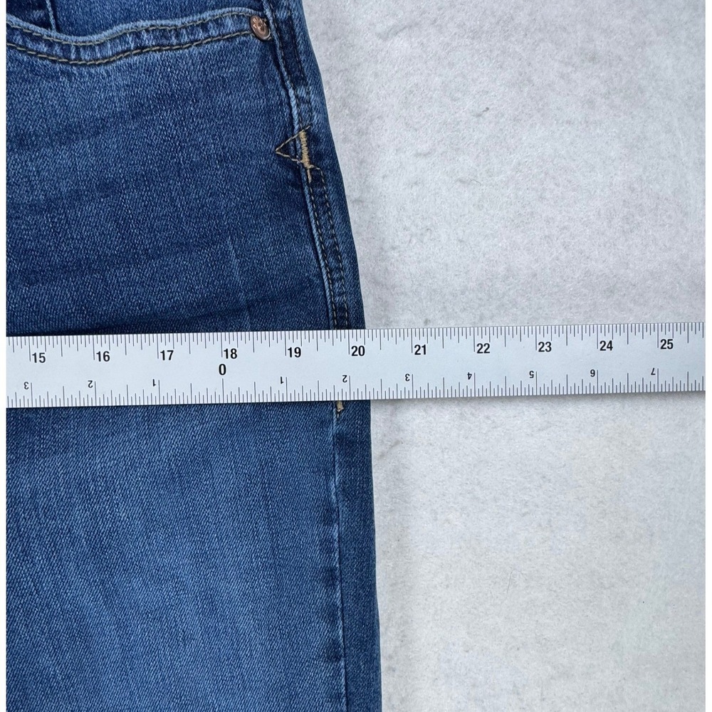 Ariat High Rise Flare Jeans‎ Premium Italian Denim Medium Wash Raw Hem 33L - Picture 11 of 16
